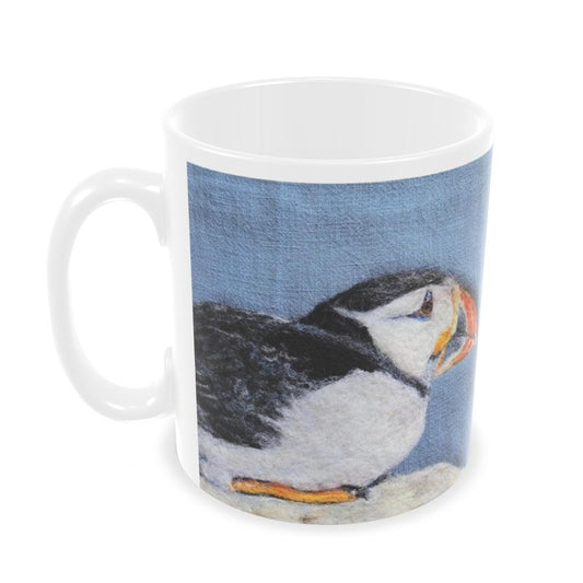 Puffin resting - mug