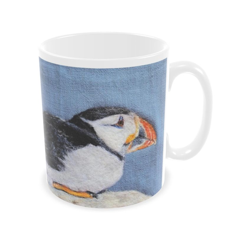 Puffin resting - mug