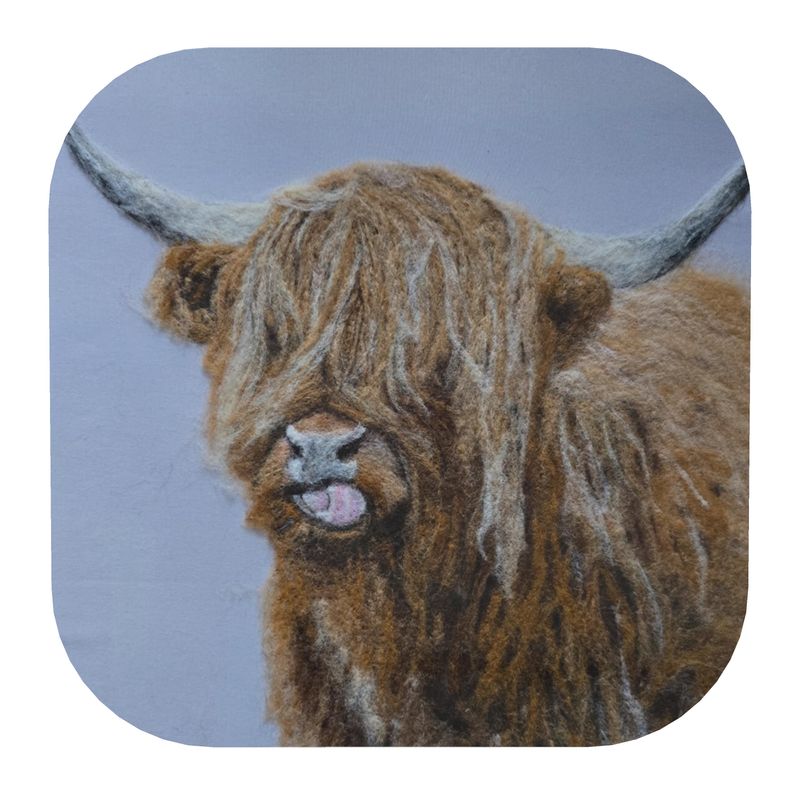 Highland cow coaster