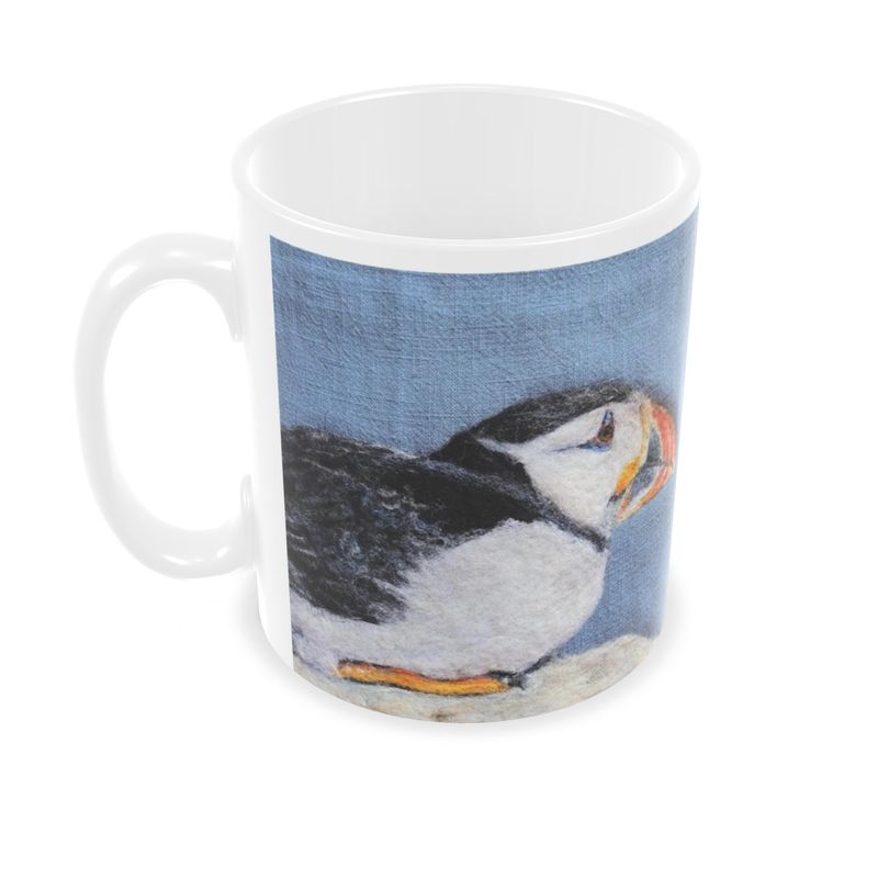 Puffin resting - mug