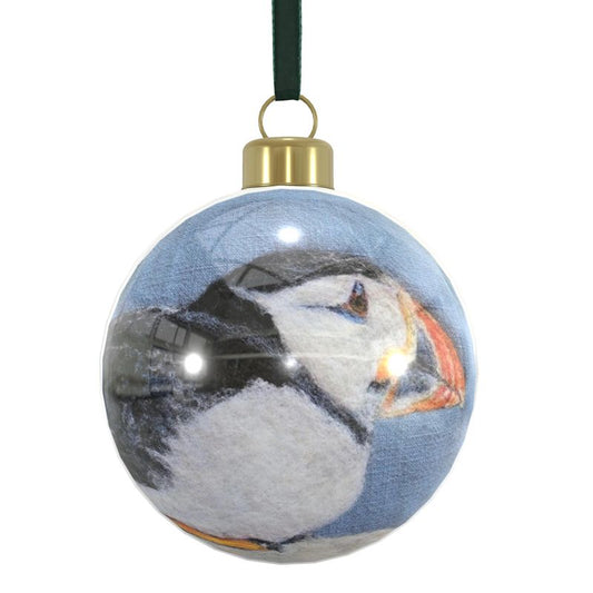 Puffin china bauble